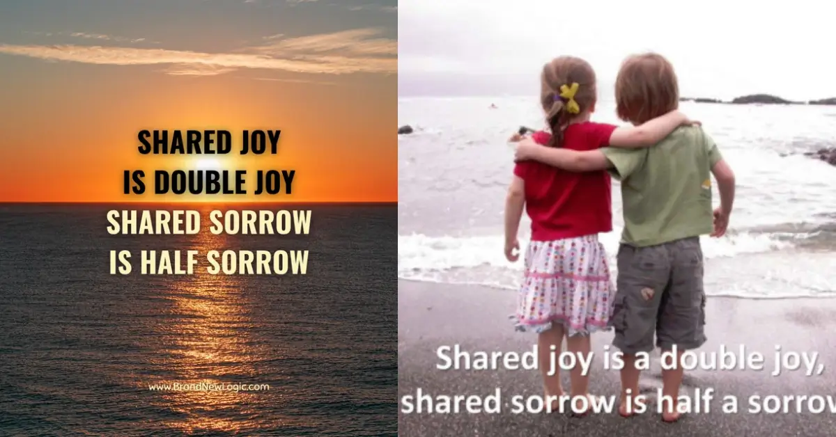 Shared Joy is a Double Joy; Shared Sorrow is Tymoff